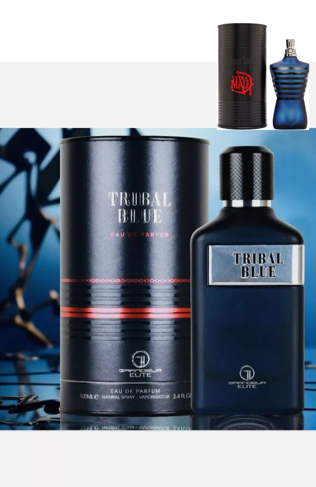 Tribal Blue By Grandeur 3.4 oz EAU De Parfum for Men