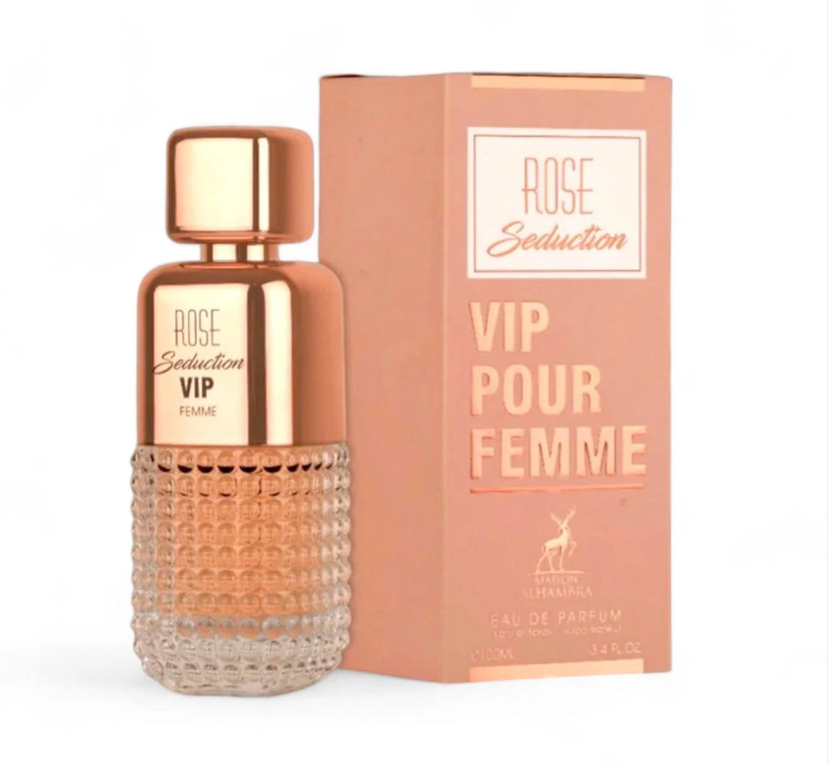 Rose Seduction VIP Pour Femme by Maison Alhambra 3.4oz EDP