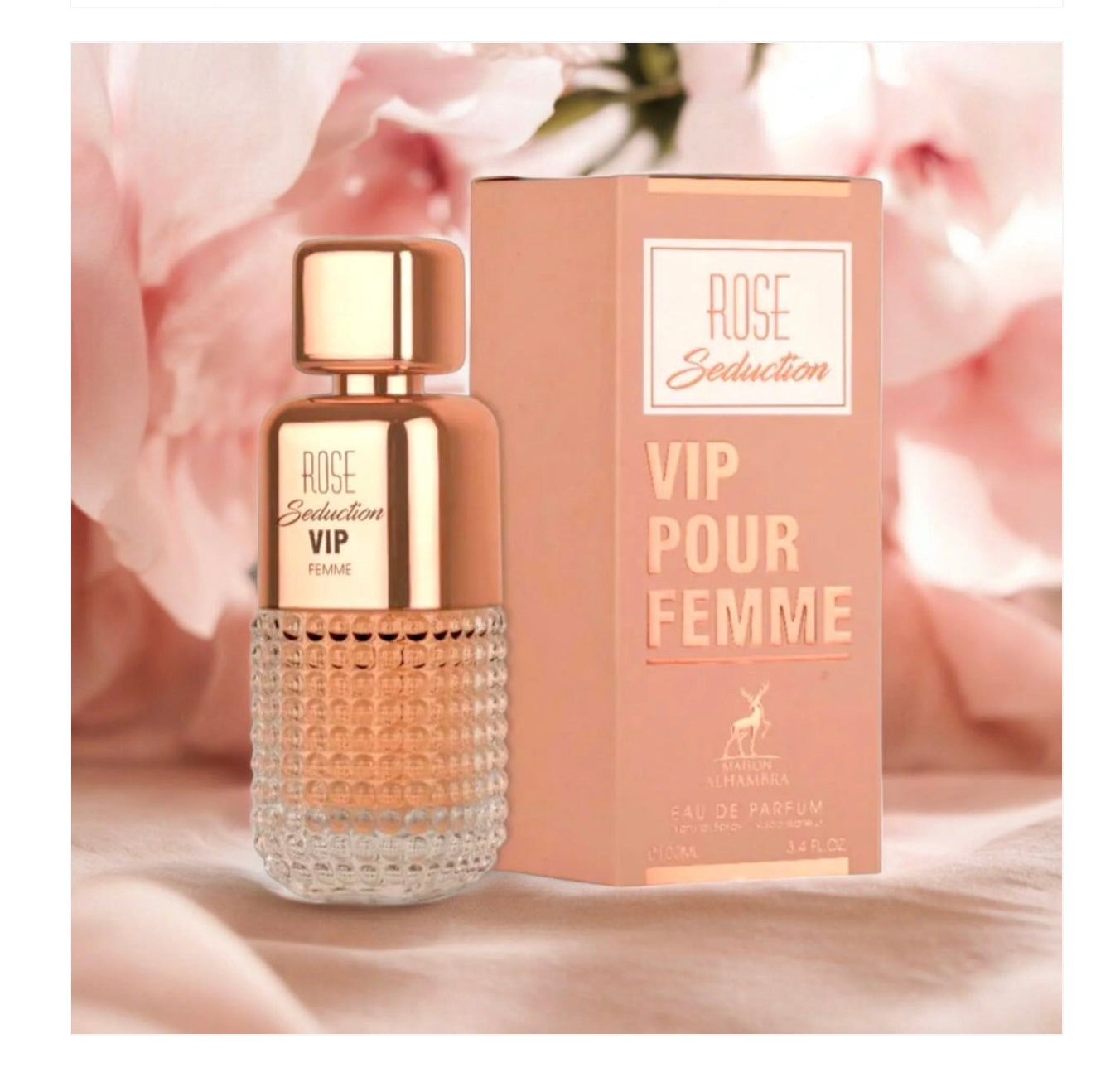Rose Seduction VIP Pour Femme by Maison Alhambra 3.4oz EDP