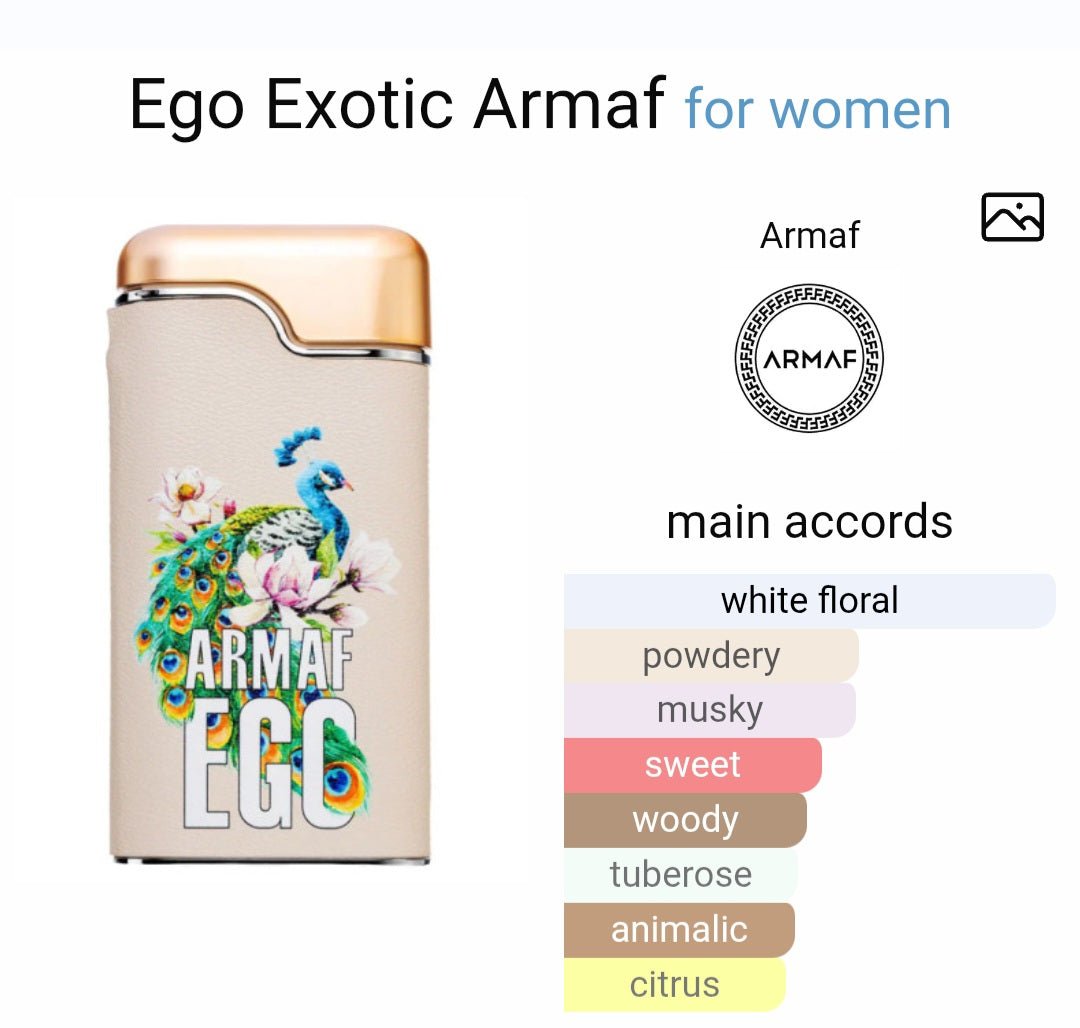 Exotic Ego By Armaf 3.4 oz EAU De Parfum