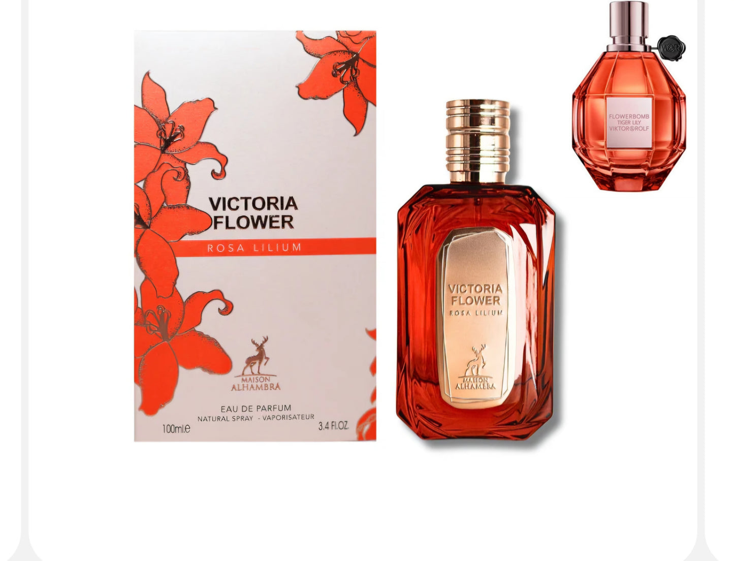 Victoria Flower Rosa Lilium by Maison Alhambra 3.4 oz EAU De Parfum