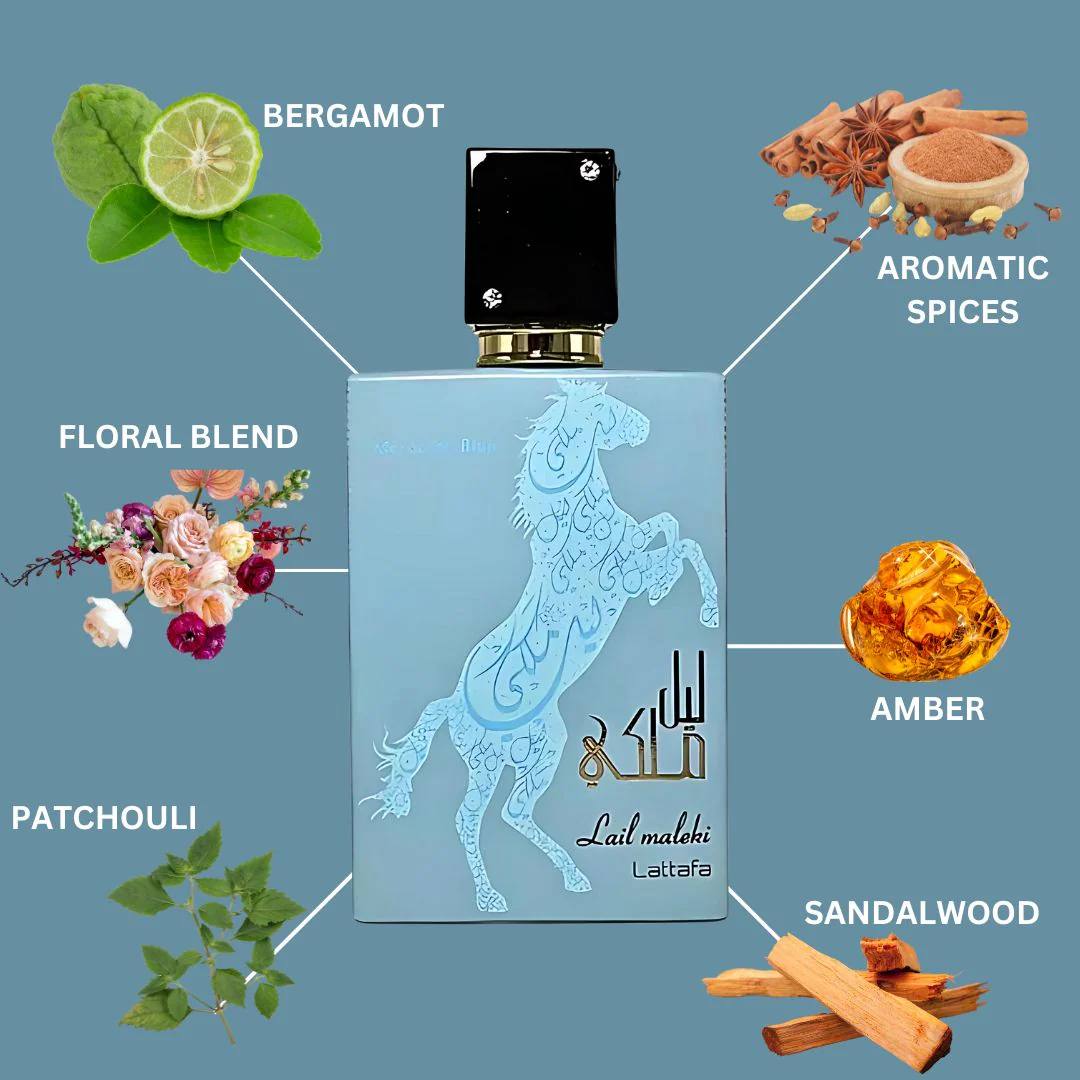 Lail Maleki Moroccan Blue By Lattafa 3.4 oz EAU De Parfum