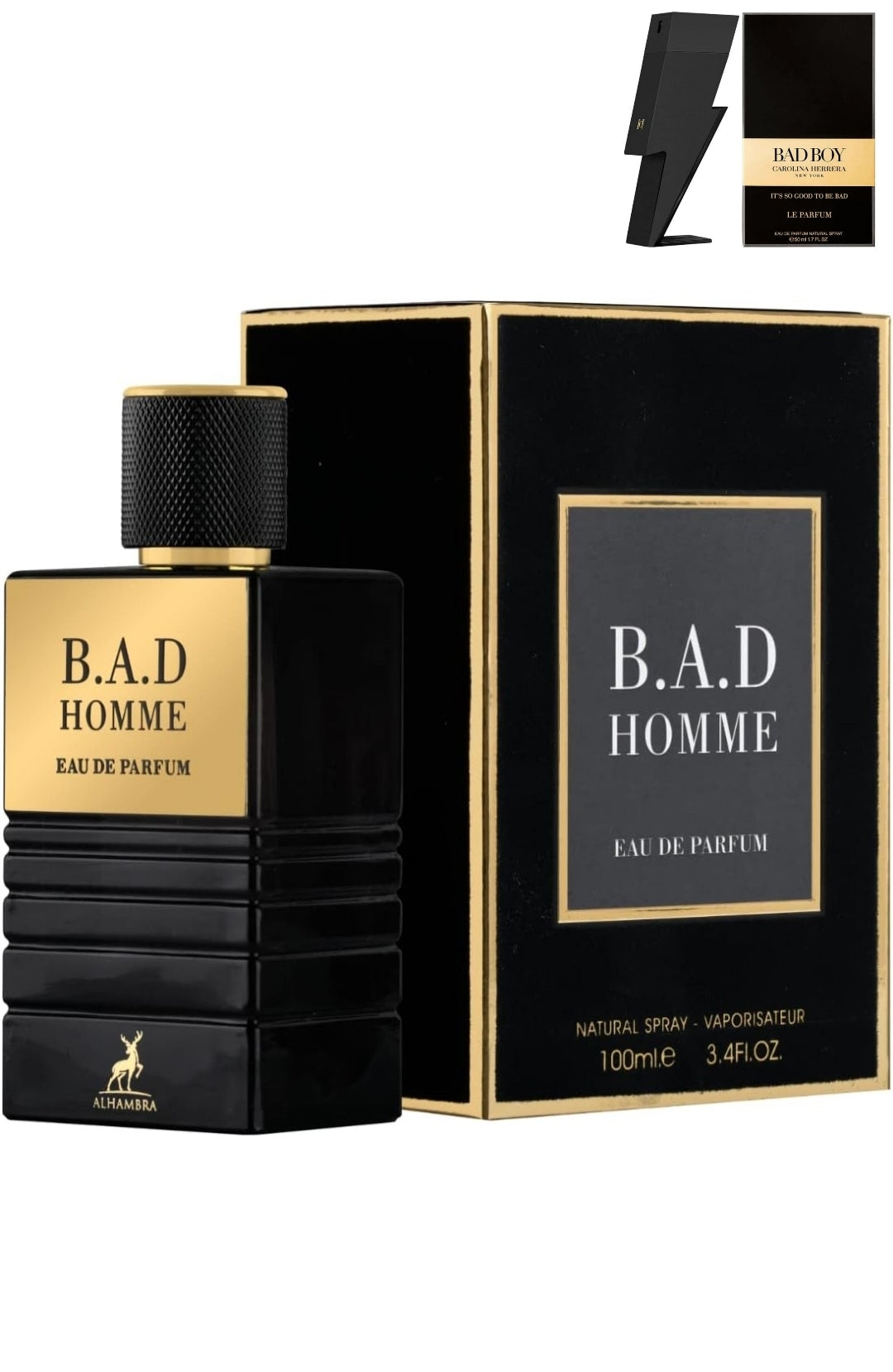 B.A.D Homme By Maison Alhambra 3.4 oz EAU De Parfum For Men