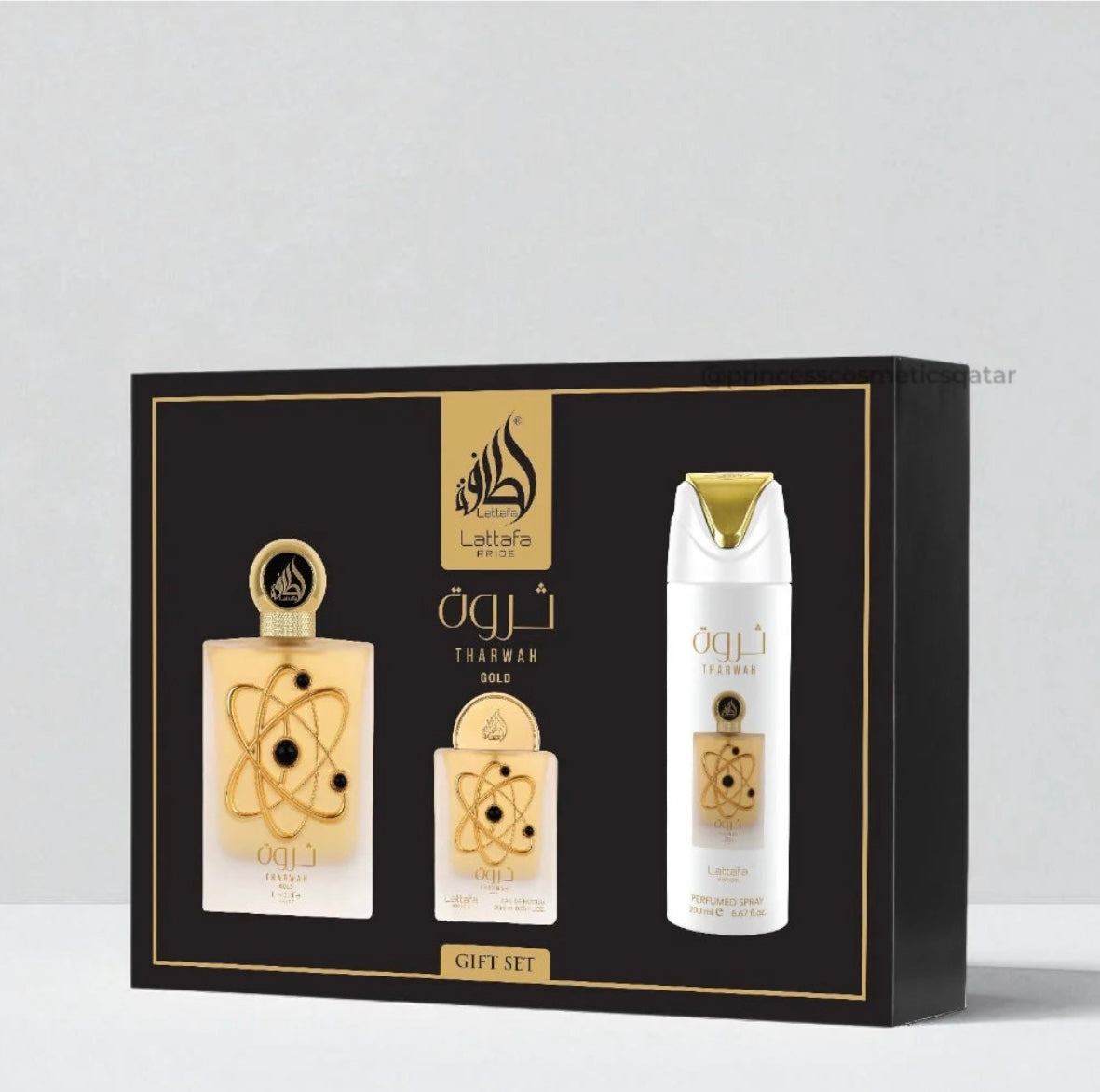 Set Tharwah Gold by Lattafa Pride