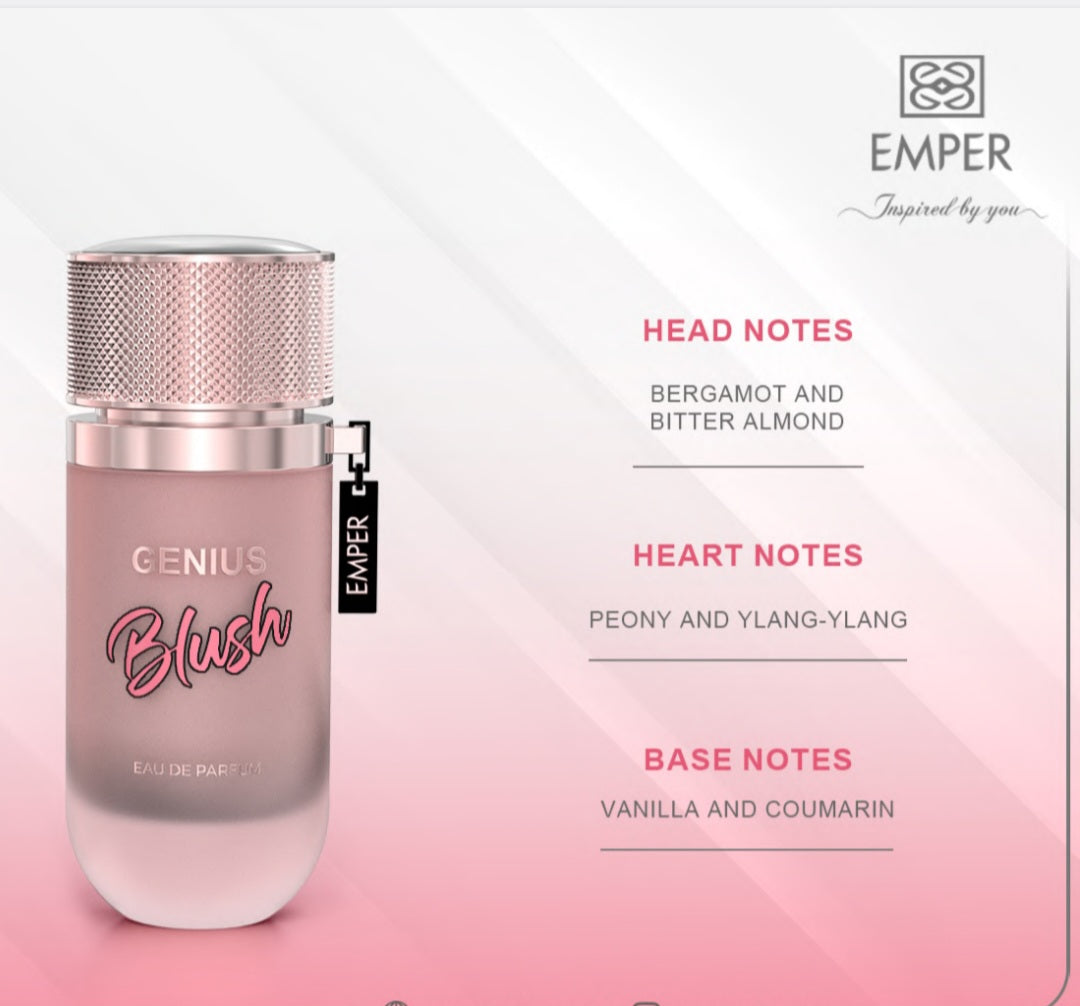 Genius Blush by Emper 3.4 oz EAU De Parfum